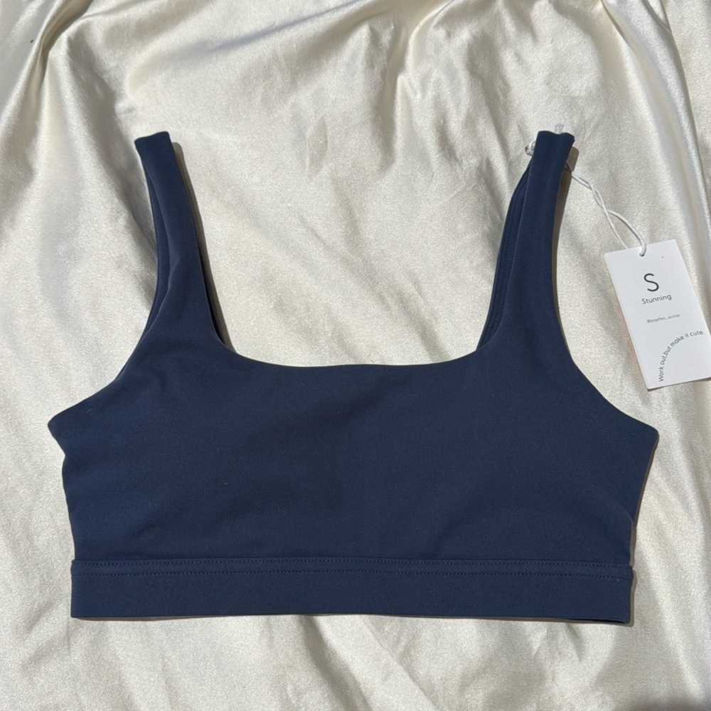 Popflex tone bra in navy size small NWT